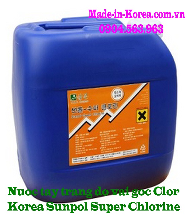 Nước tẩy trắng đồ vải gốc Clor Korea Sunpol Super Chlorine